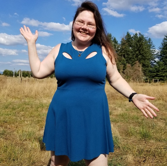 Dresses & Skirts - 3X Monteau blue skater dress